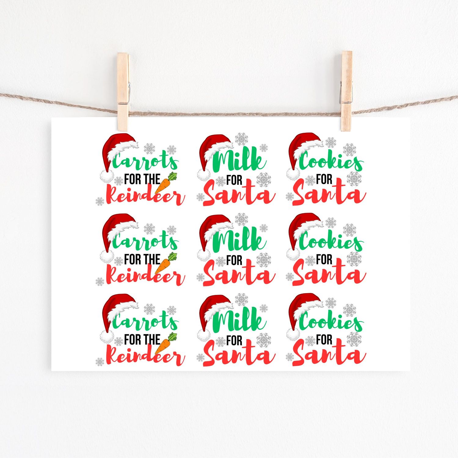 Milk Cookie Carrot Sheet UVDTF or DTF Decals