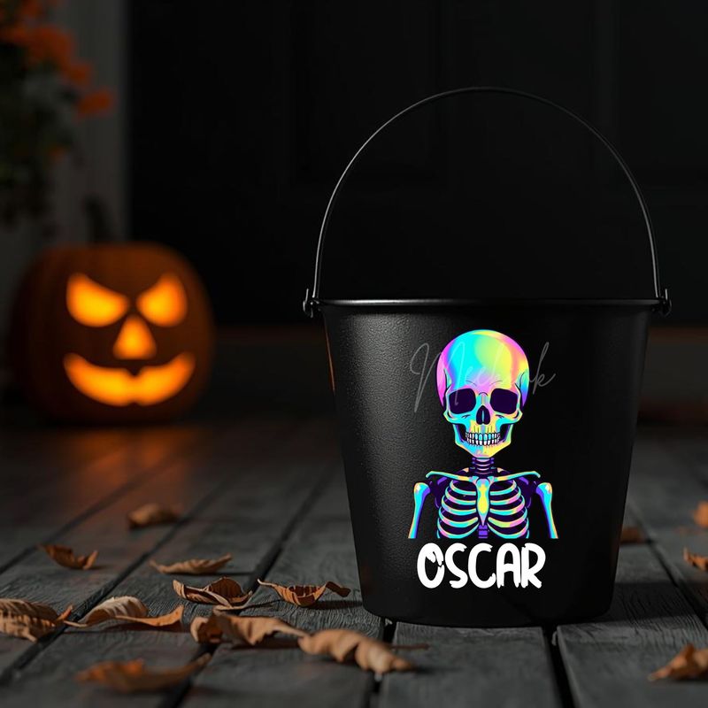 Halloween Iridescent Effect Skeleton Boy UVDTF or DTF Decal
