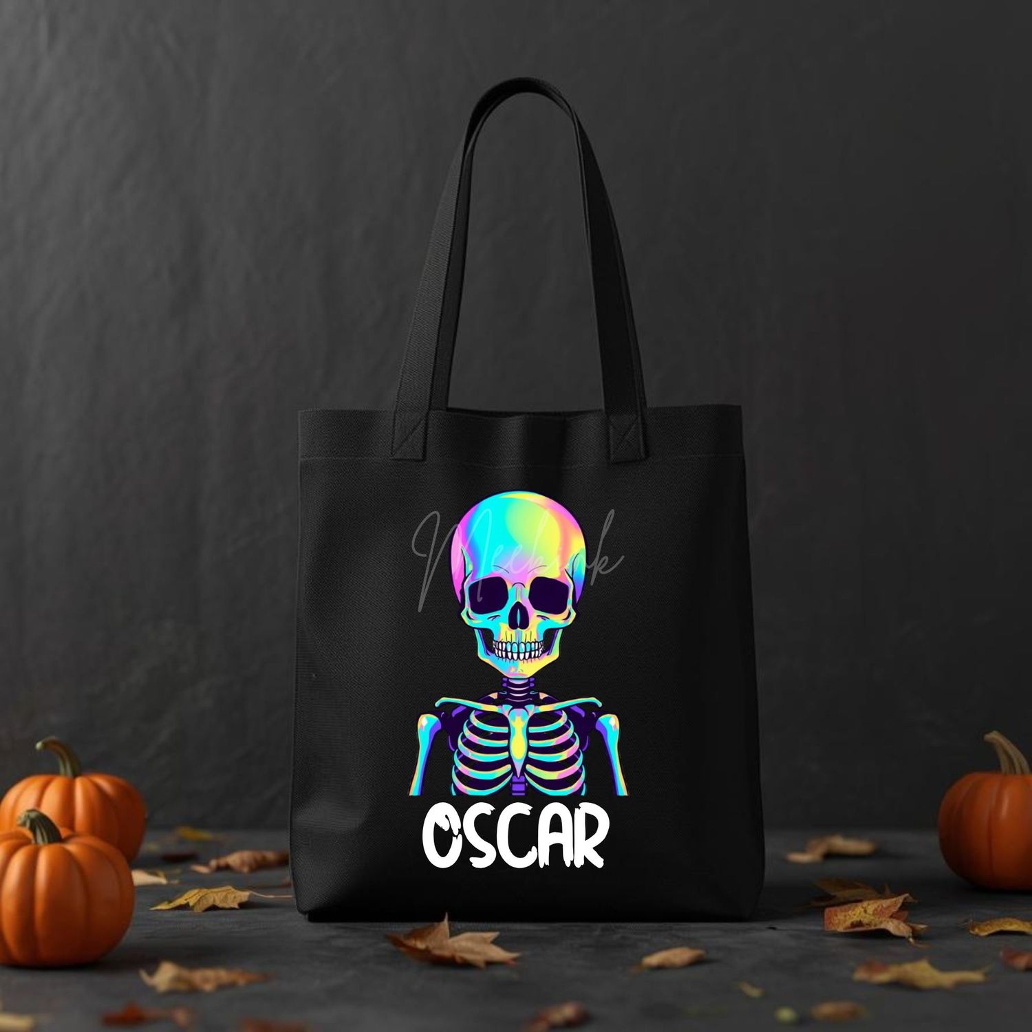 Halloween Iridescent Effect Skeleton Boy UVDTF or DTF Decal