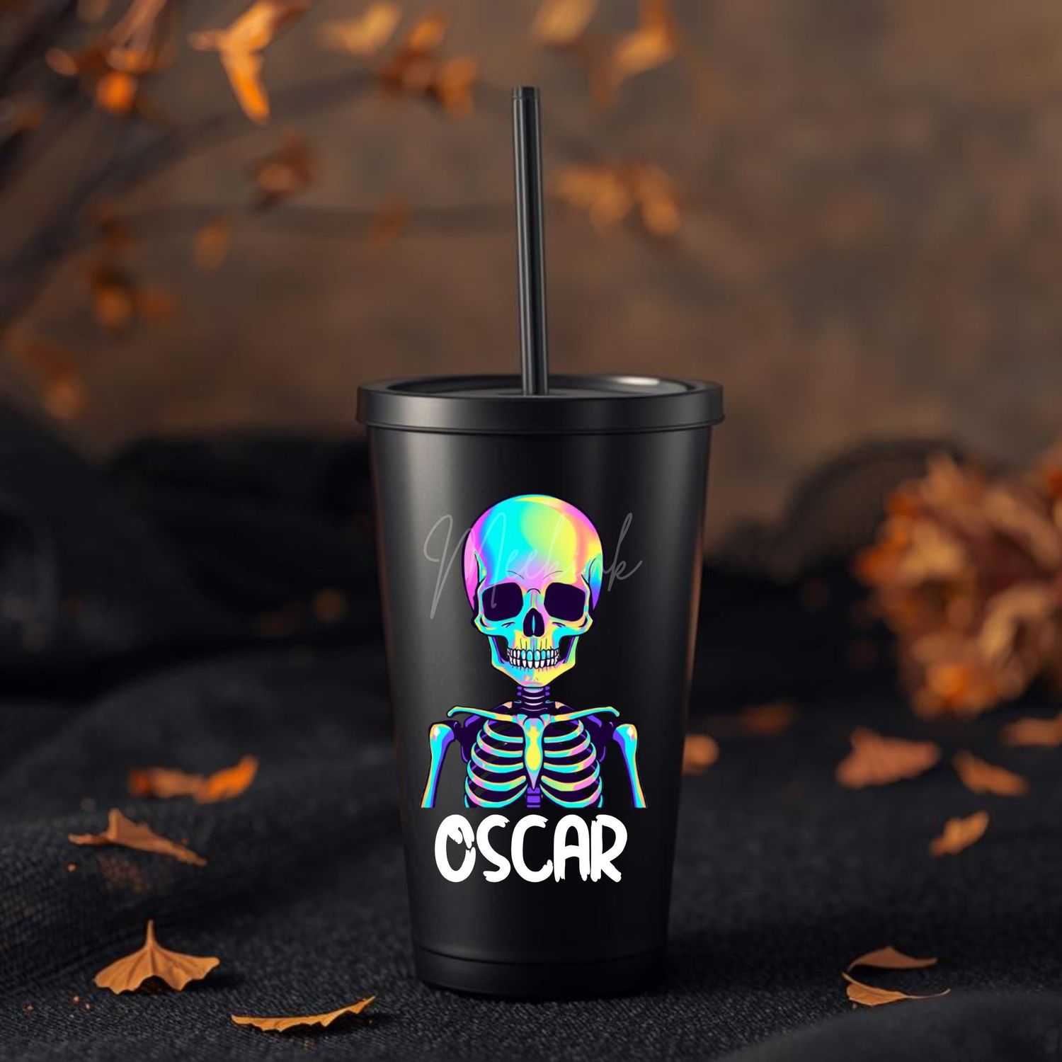 Halloween Iridescent Effect Skeleton Boy UVDTF or DTF Decal