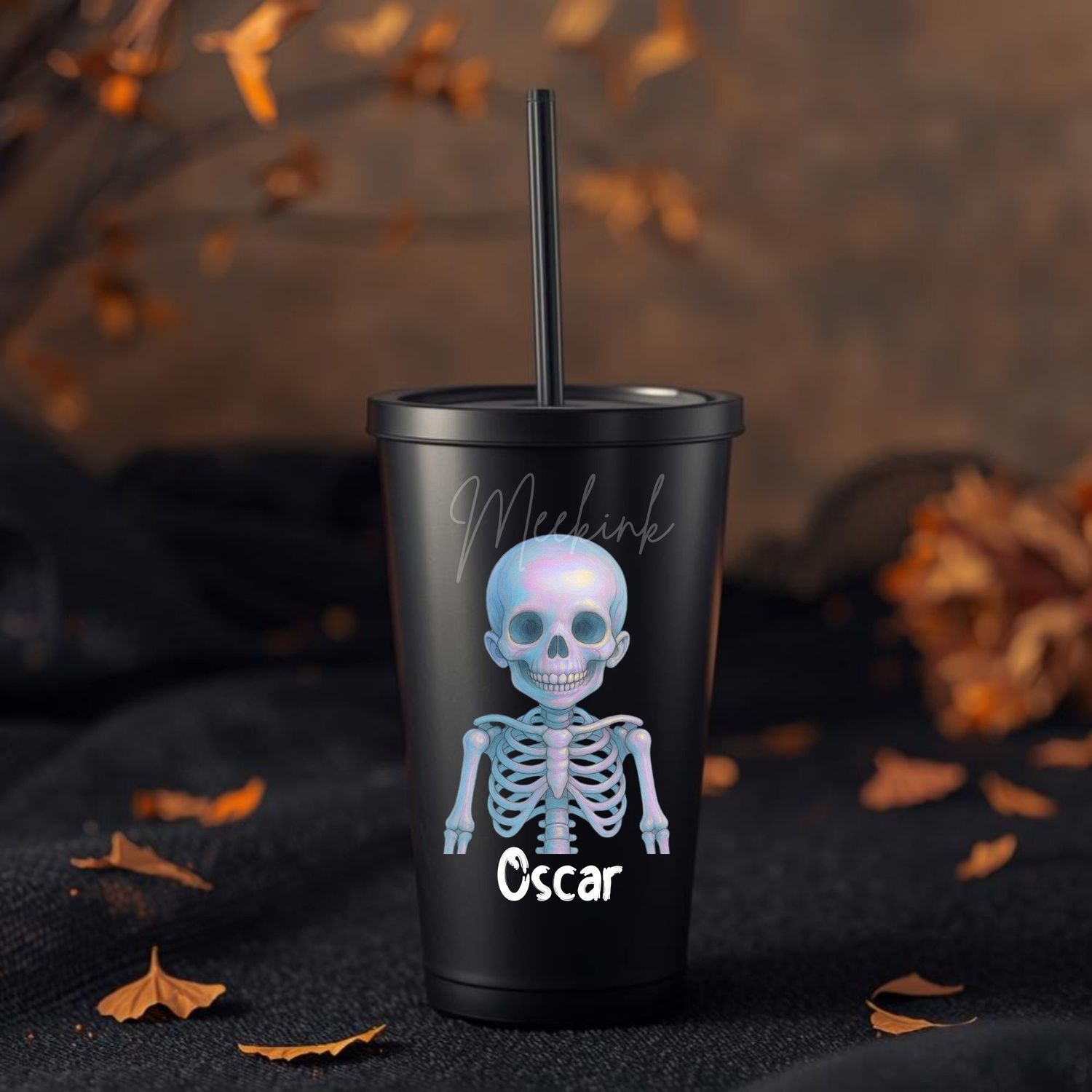Halloween Iridescent Effect Skeleton Boy Design 2 UVDTF or DTF Decal