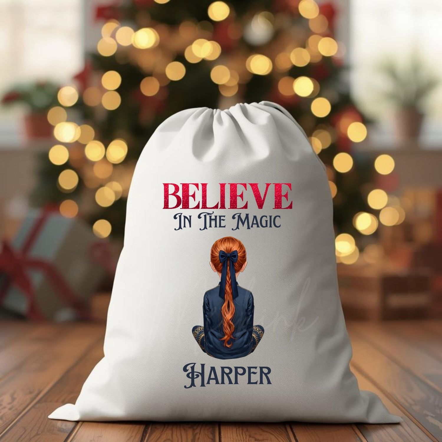 Christmas Back Facing Girls 9 Variations To Choose From UVDTF or DTF Decal