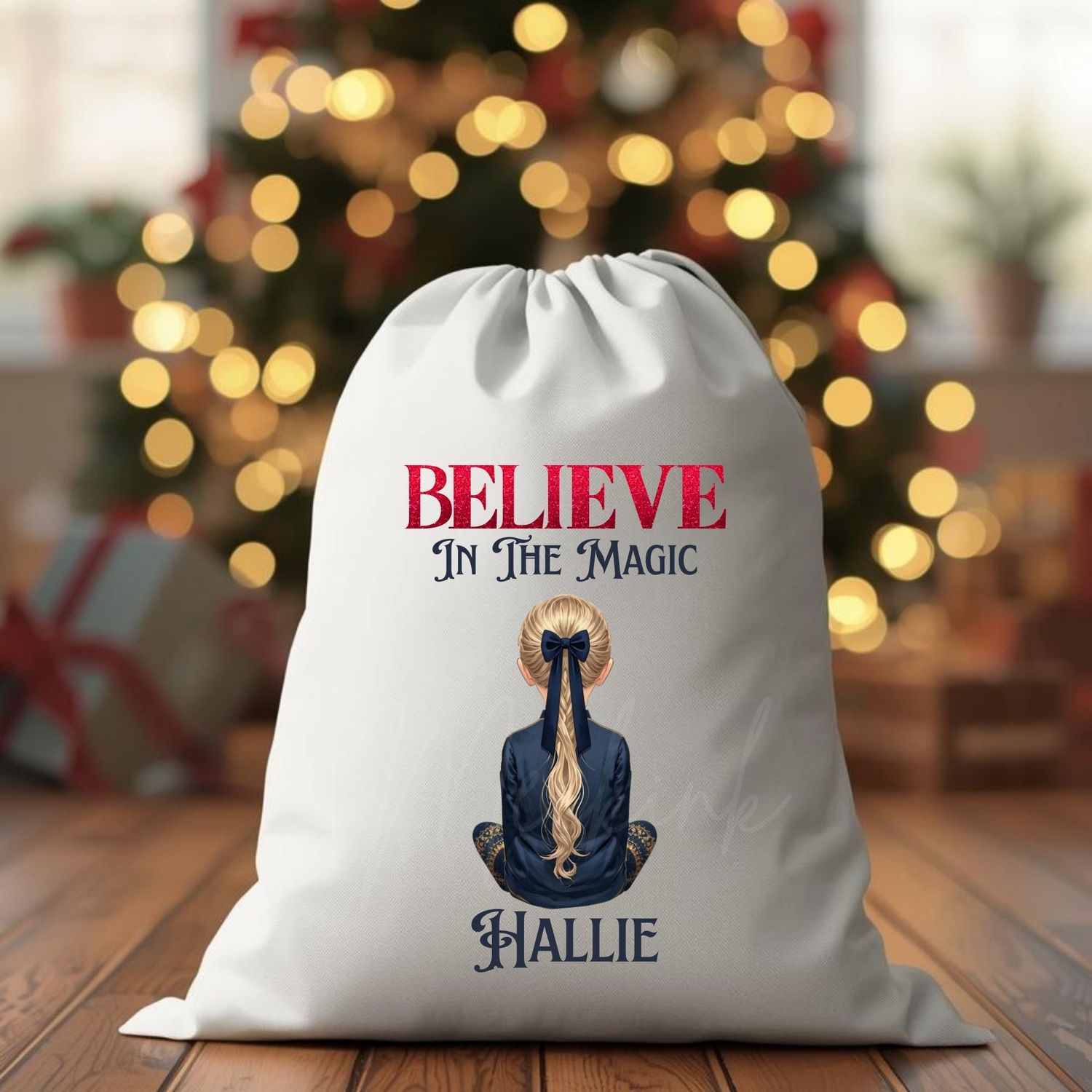 Christmas Back Facing Girls 9 Variations To Choose From UVDTF or DTF Decal