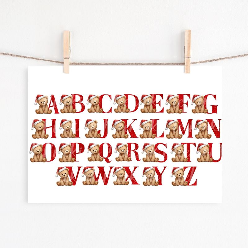 Teddy Alphabet UVDTF or DTF Single Decal