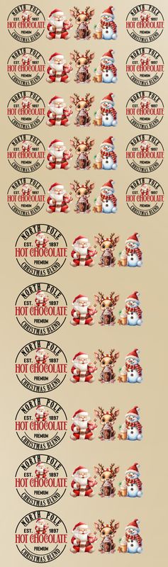 Hot Choccy 16oz &amp; 11oz MIxed Meter Sheet UVDTF