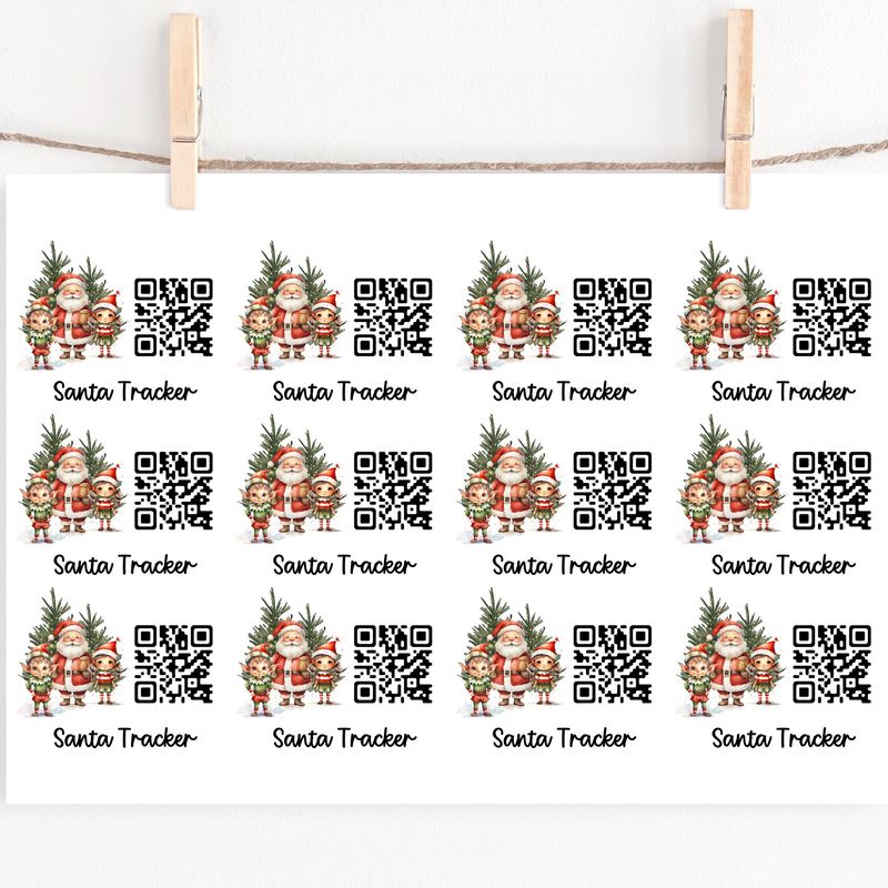 Santa Tracker Christmas Friends UVDTF or DTF Decals
