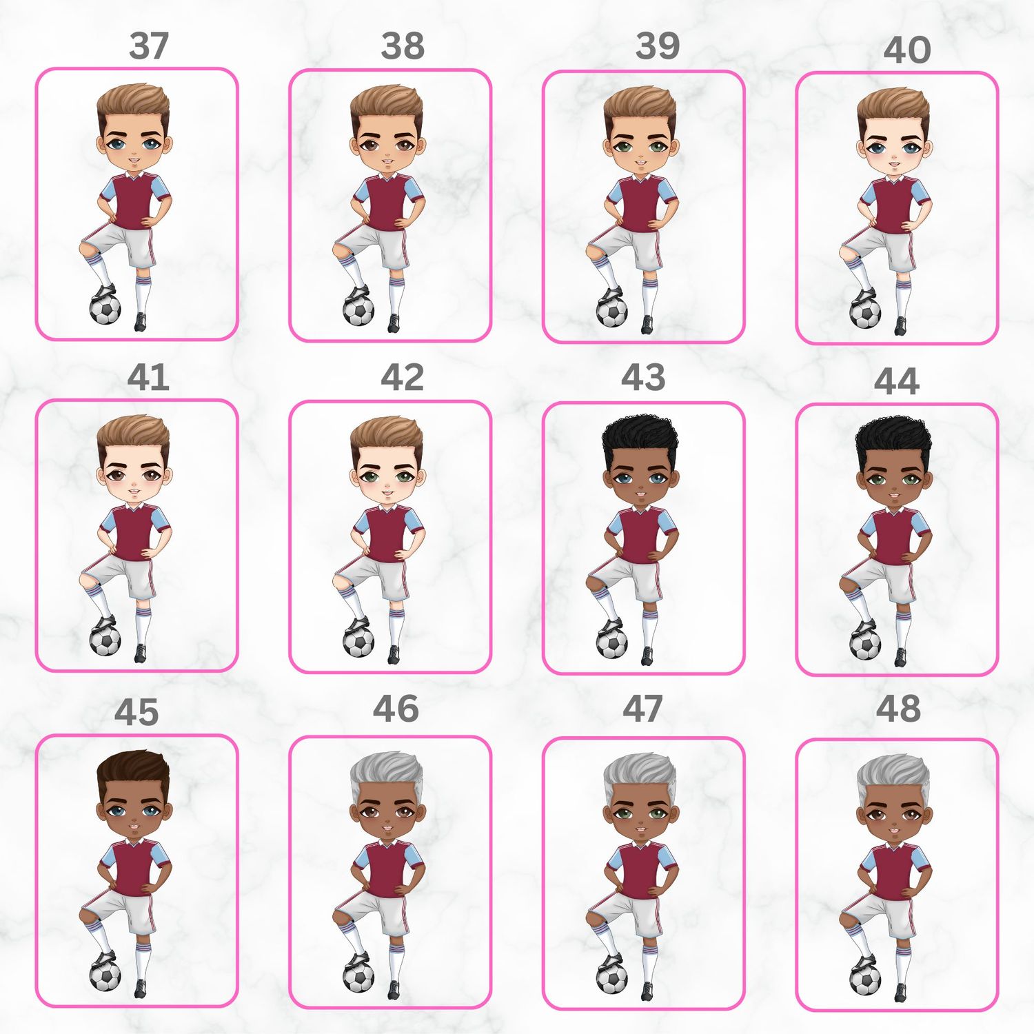 Football Boy Doll Design 1 UVDTF or DTF Decal