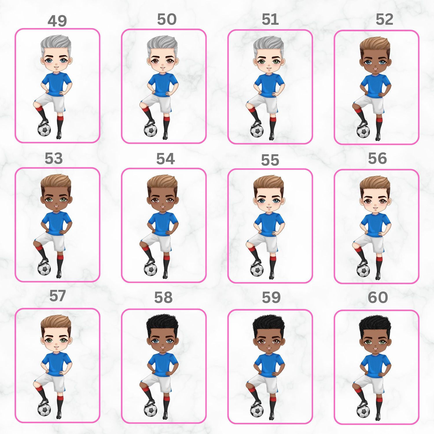 Football Boy Doll Design 2 UVDTF or DTF Decal
