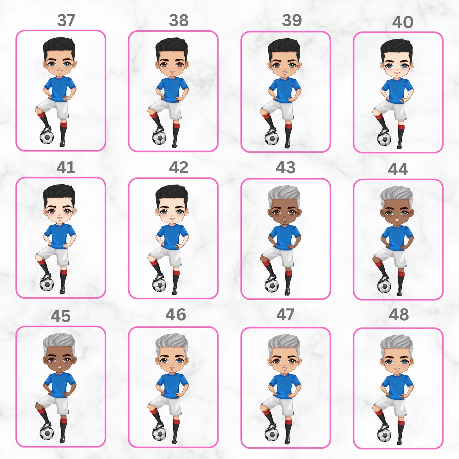 Football Boy Doll Design 2 UVDTF or DTF Decal