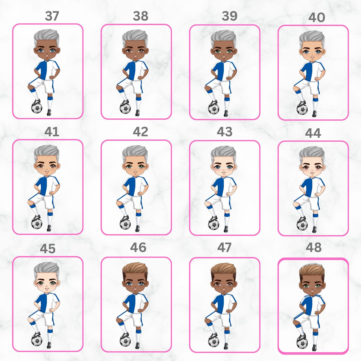 Football Boy Doll Design 5 UVDTF or DTF Decal