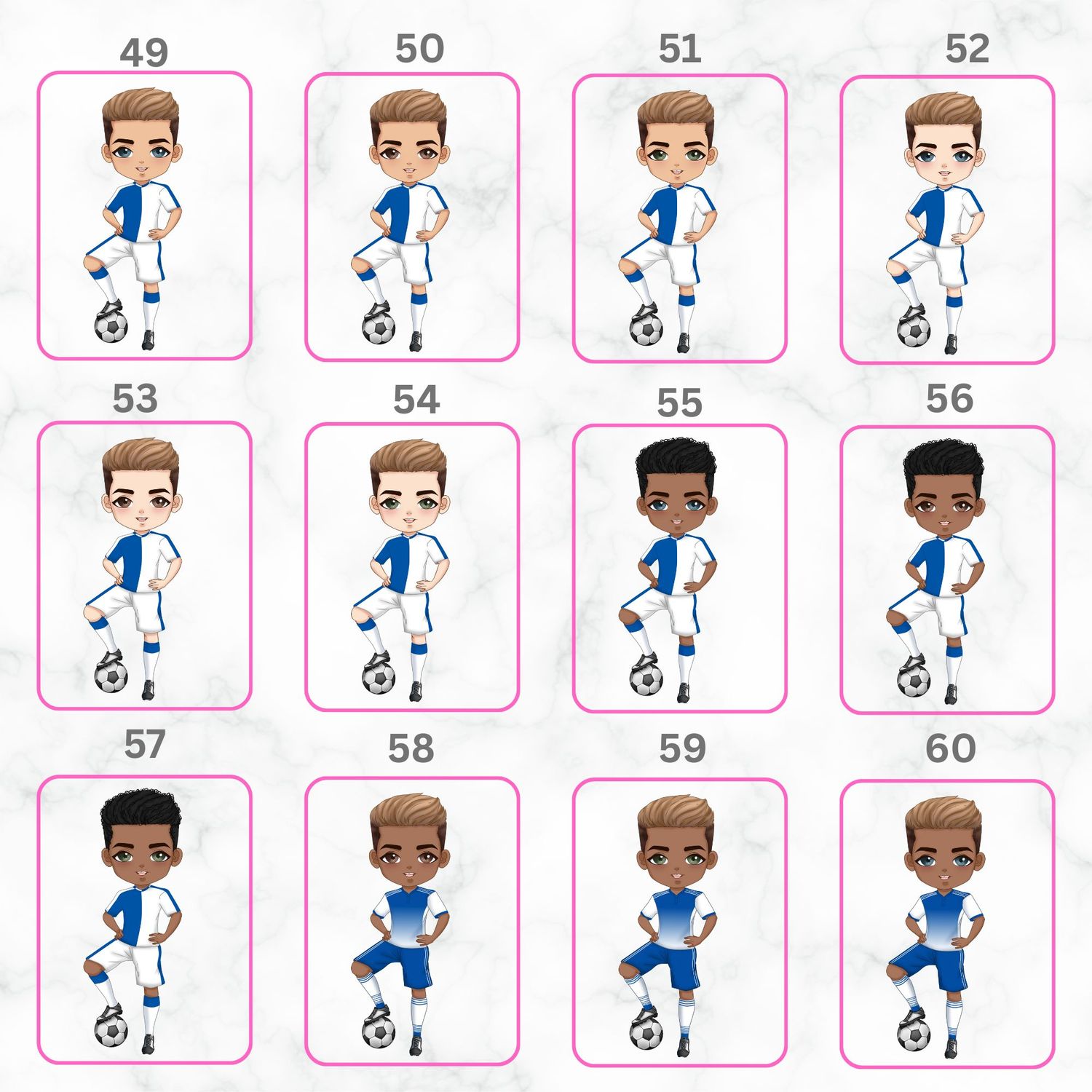 Football Boy Doll Design 5 UVDTF or DTF Decal
