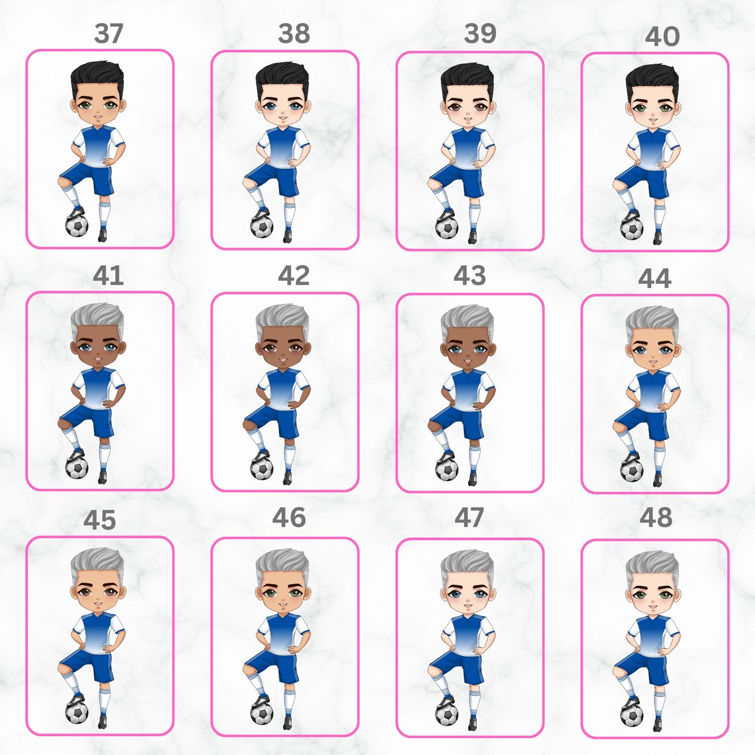 Football Boy Doll Design 4 UVDTF or DTF Decal