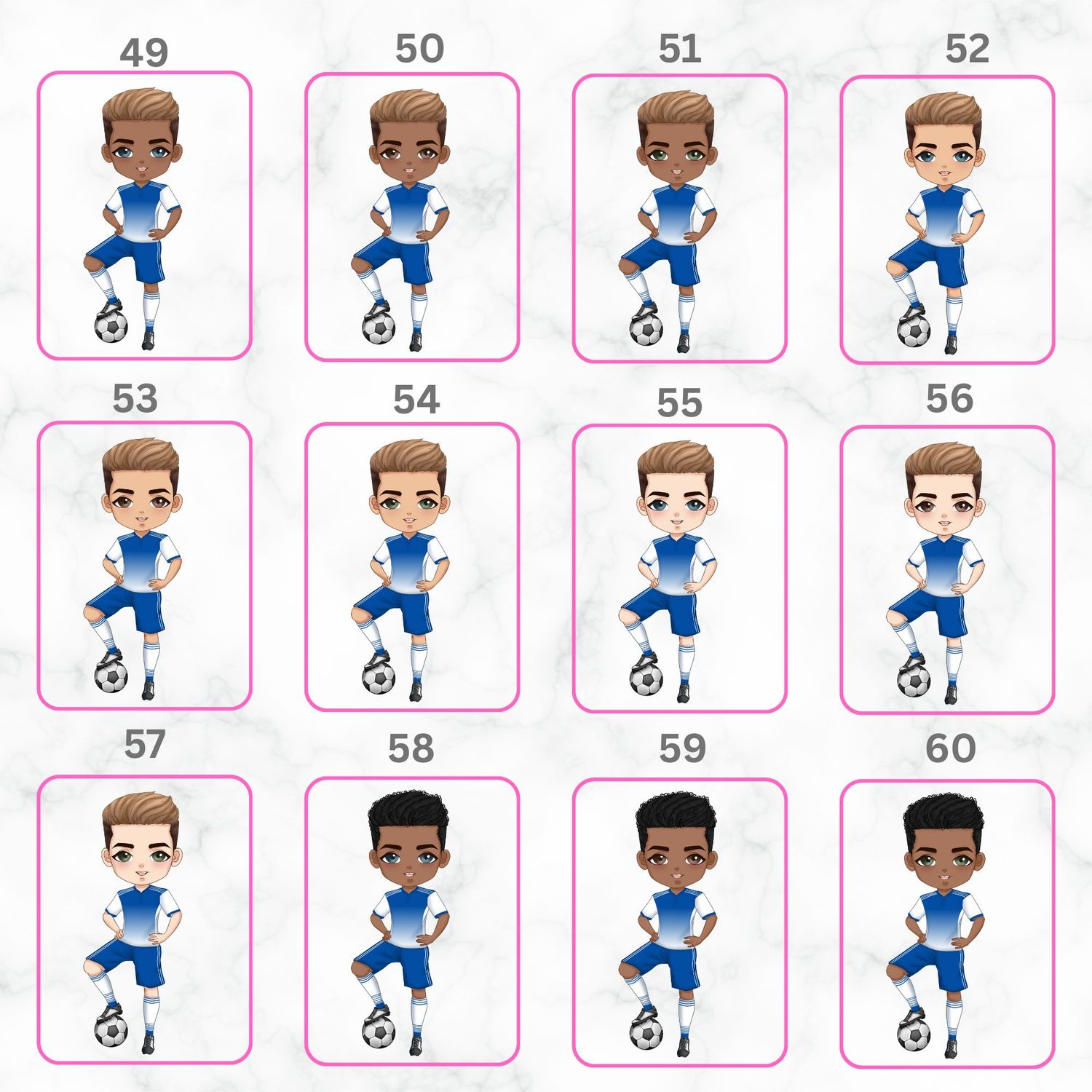 Football Boy Doll Design 4 UVDTF or DTF Decal