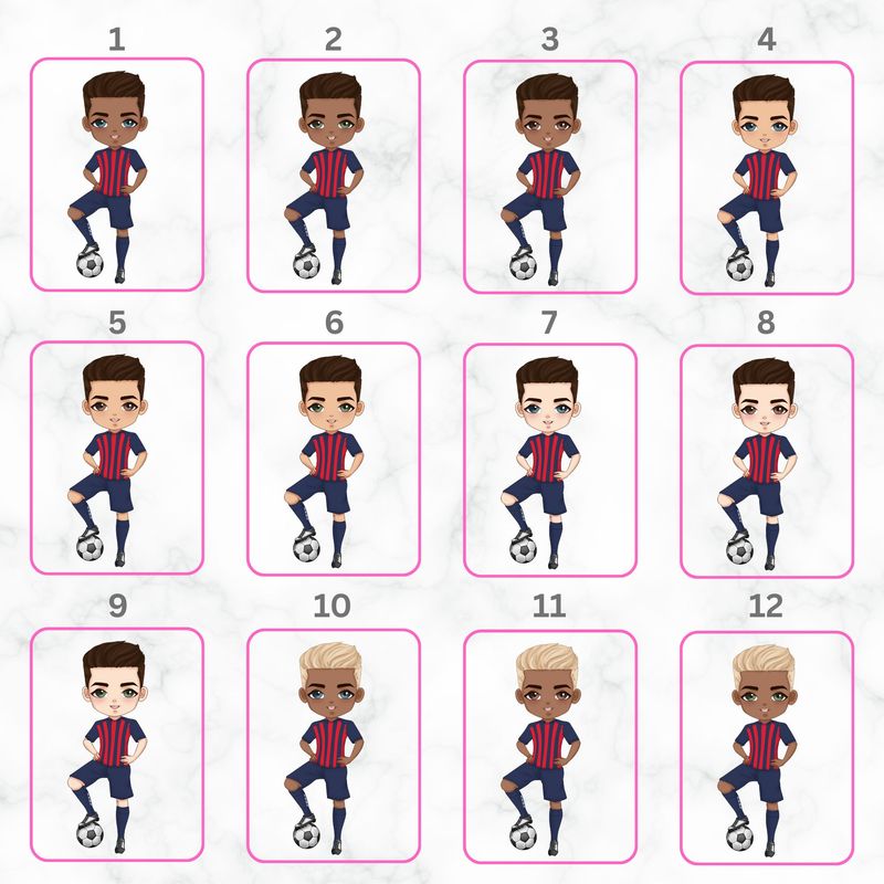 Football Boy Doll Design 7 UVDTF or DTF Decal