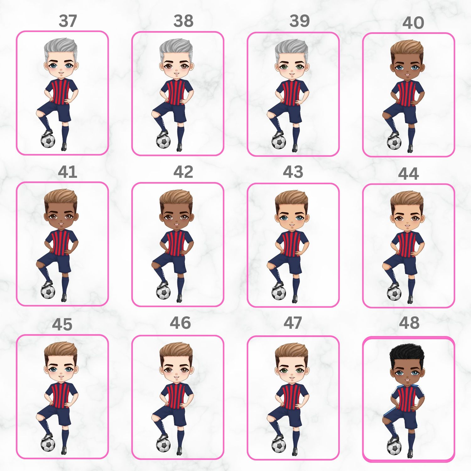 Football Boy Doll Design 7 UVDTF or DTF Decal