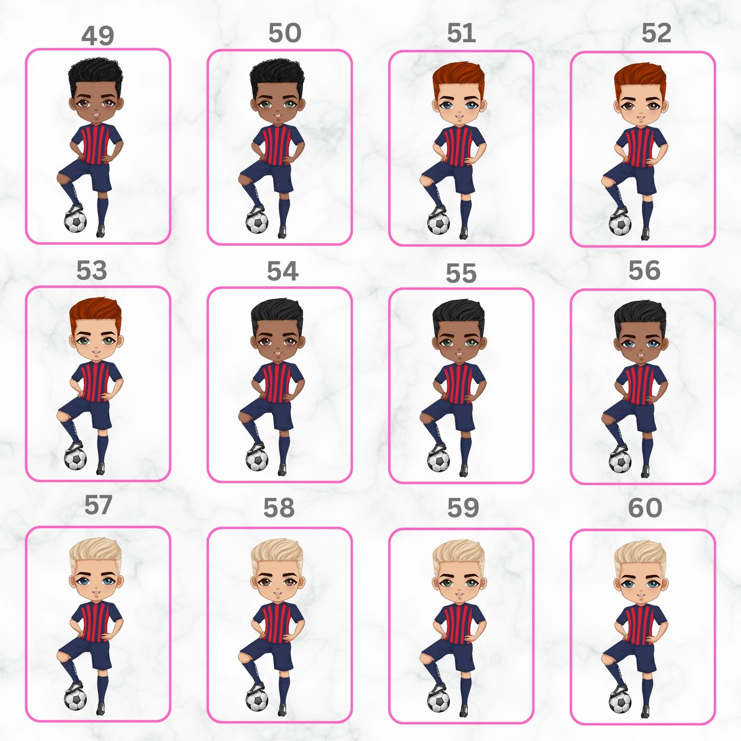 Football Boy Doll Design 7 UVDTF or DTF Decal