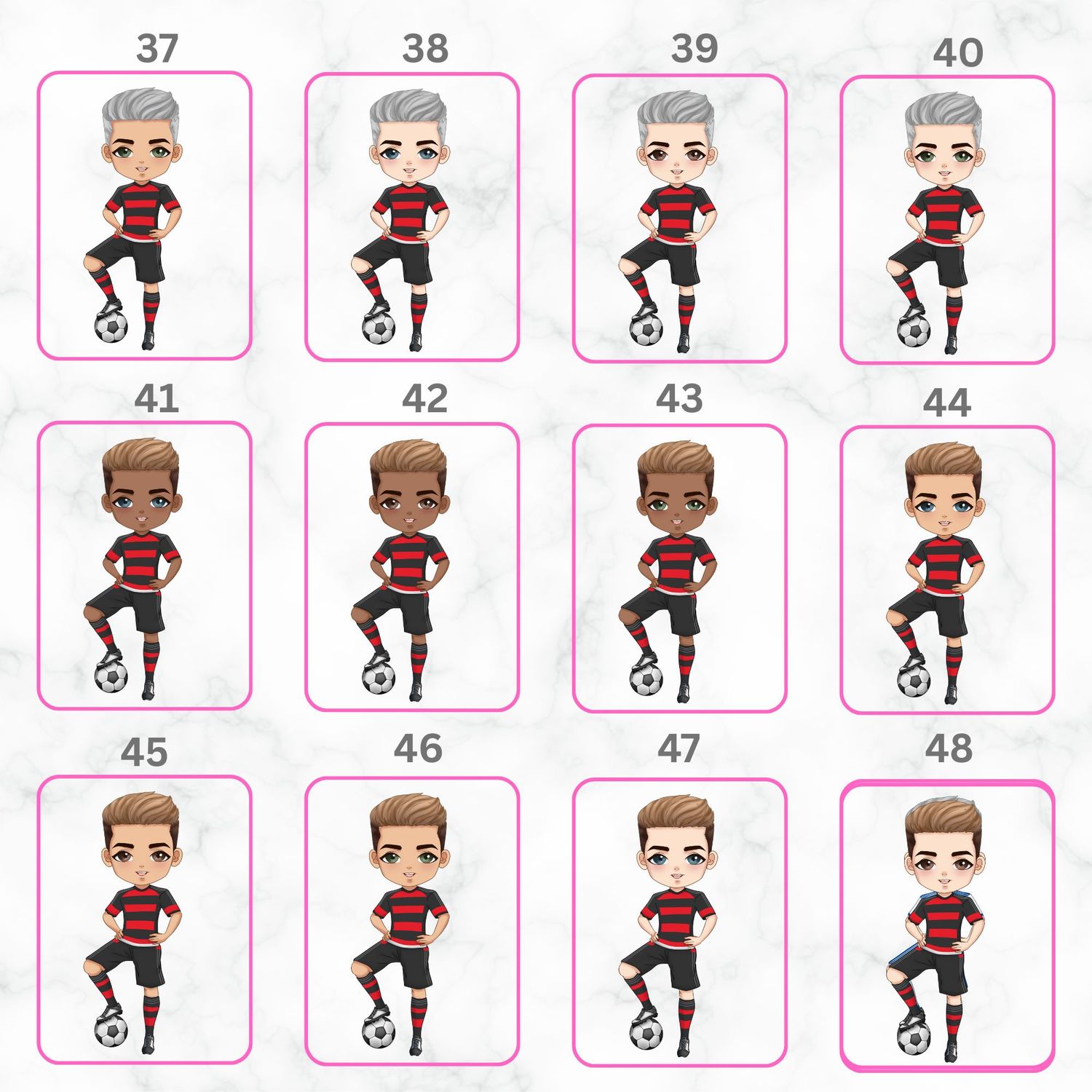Football Boy Doll Design 9 UVDTF or DTF Decal