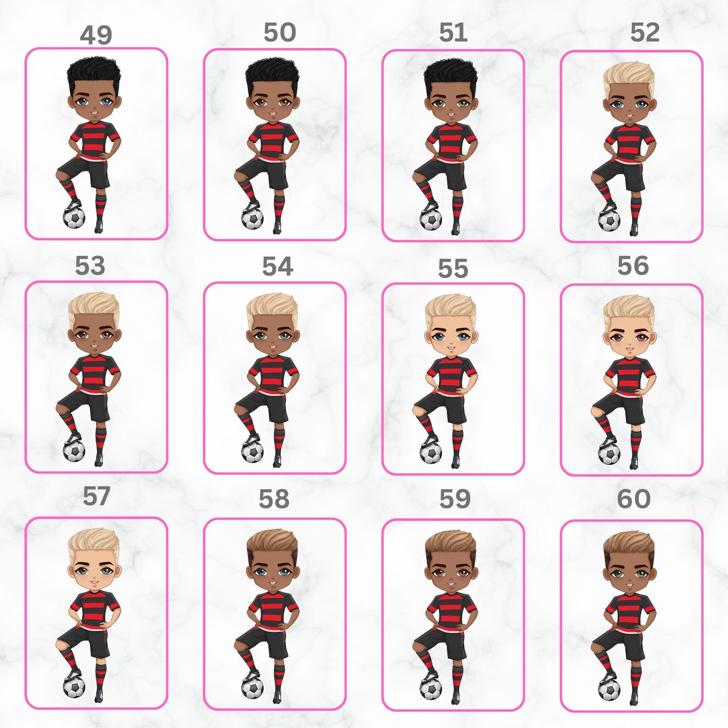 Football Boy Doll Design 9 UVDTF or DTF Decal