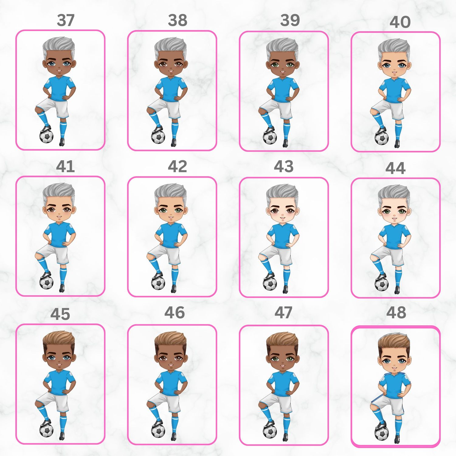 Football Boy Doll Design 11 UVDTF or DTF Decal
