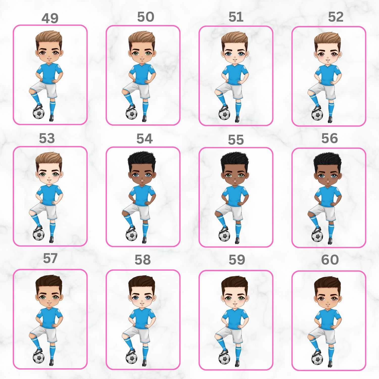 Football Boy Doll Design 11 UVDTF or DTF Decal