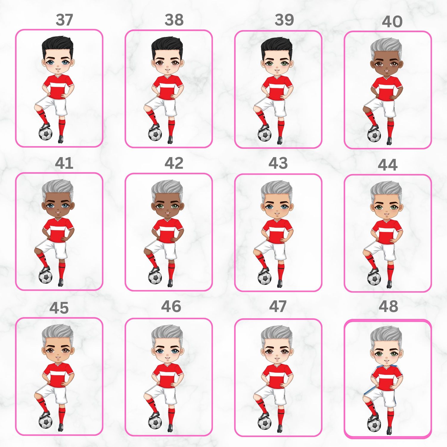 Football Boy Doll Design 13 UVDTF or DTF Decal