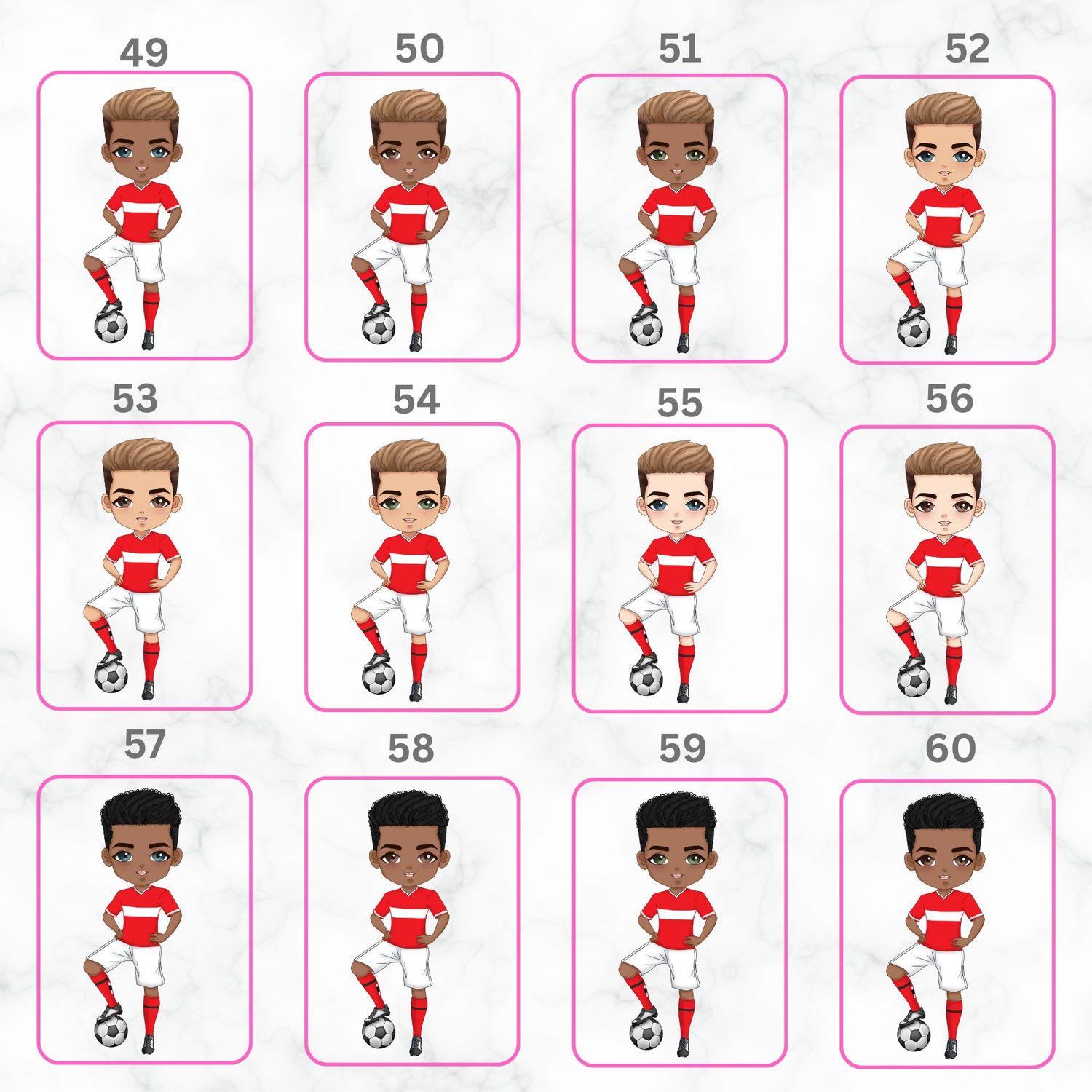 Football Boy Doll Design 13 UVDTF or DTF Decal