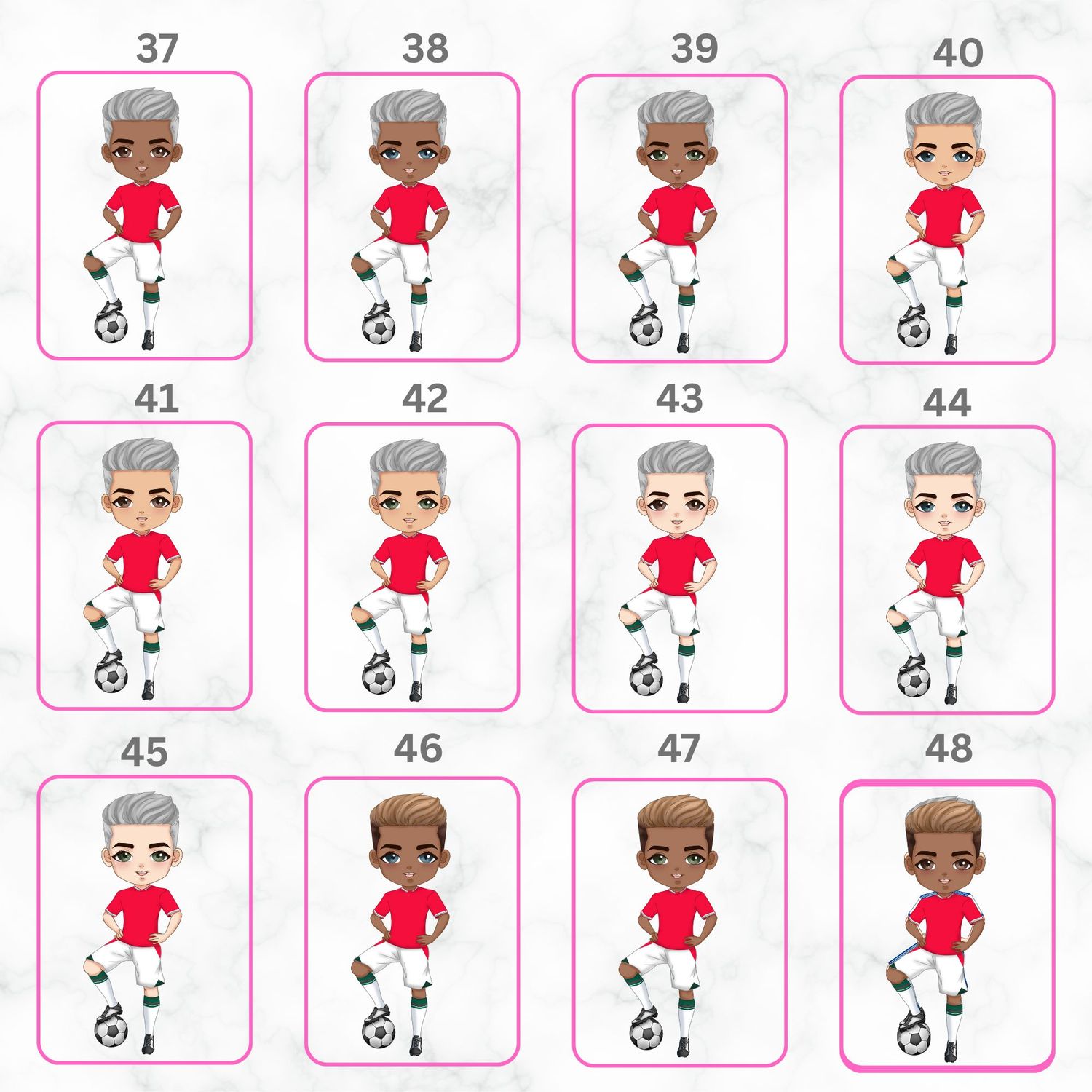 Football Boy Doll Design 6 UVDTF or DTF Decal