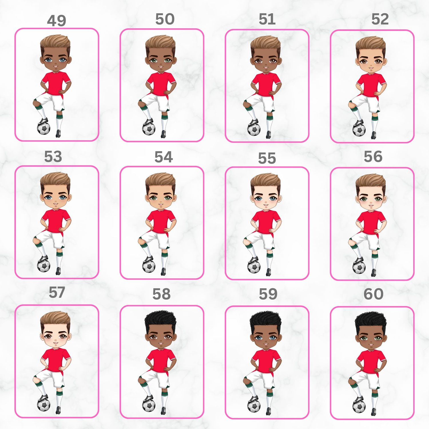 Football Boy Doll Design 6 UVDTF or DTF Decal