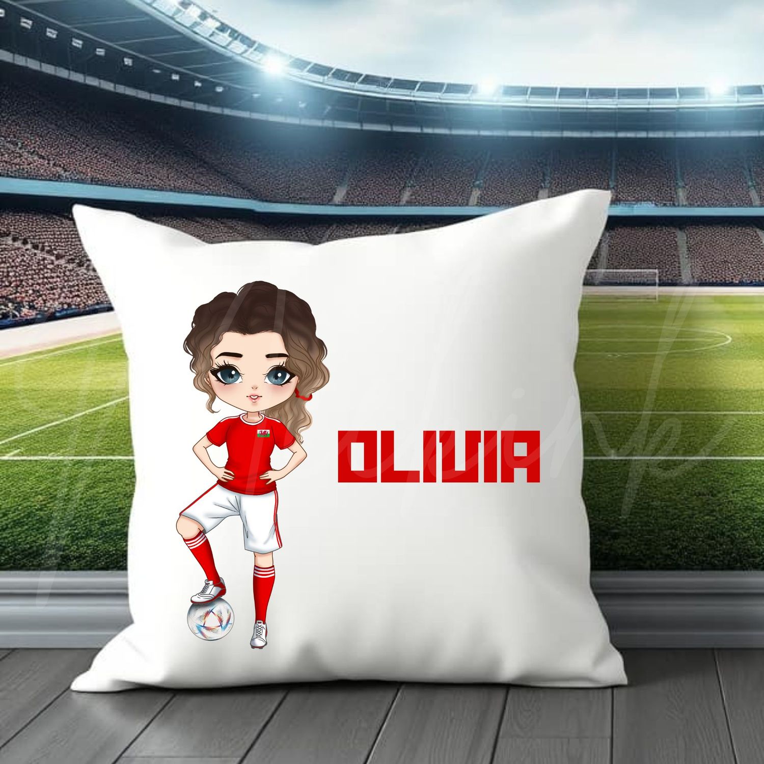 Football Girl Doll Design 3 UVDTF or DTF Decal