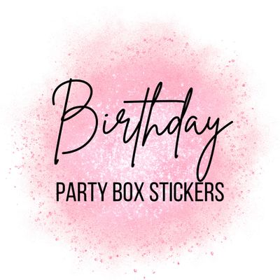 Birthday Party Box Stickers