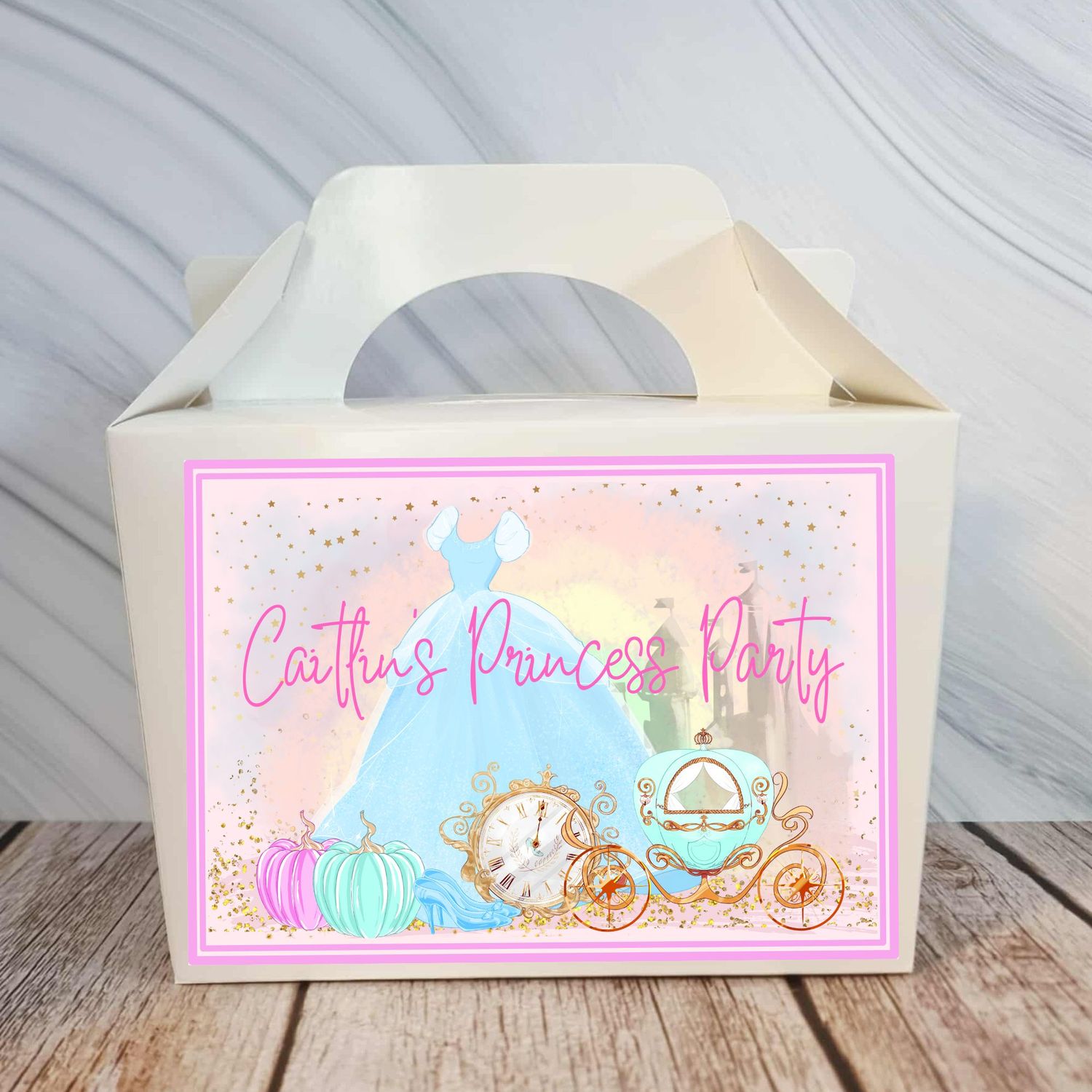 Princess Party Birthday Party Box Sticker