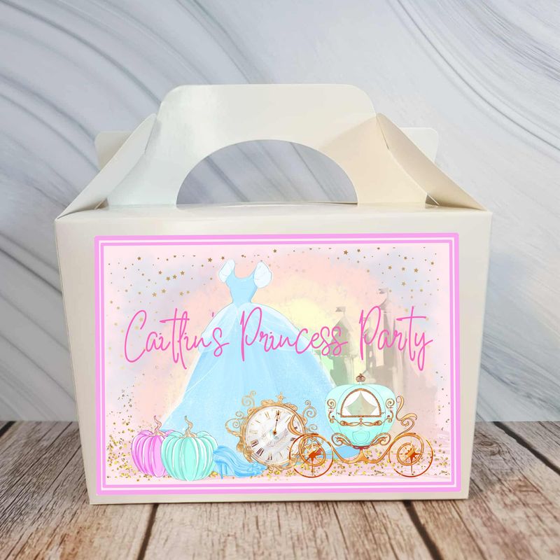 Princess Party Birthday Party Box Sticker