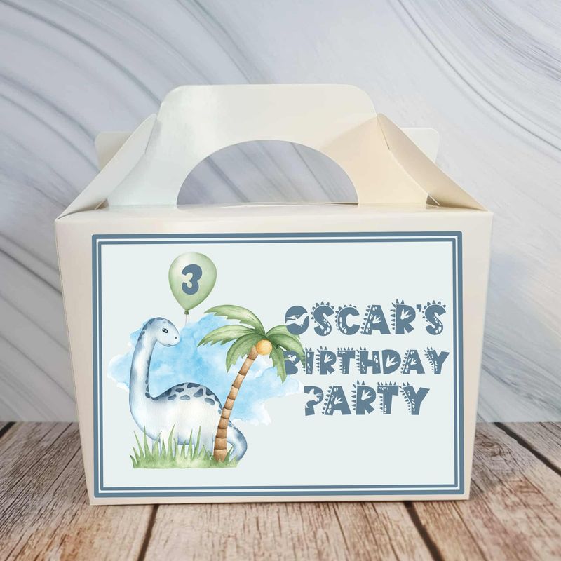 Dino Birthday Party Box Sticker