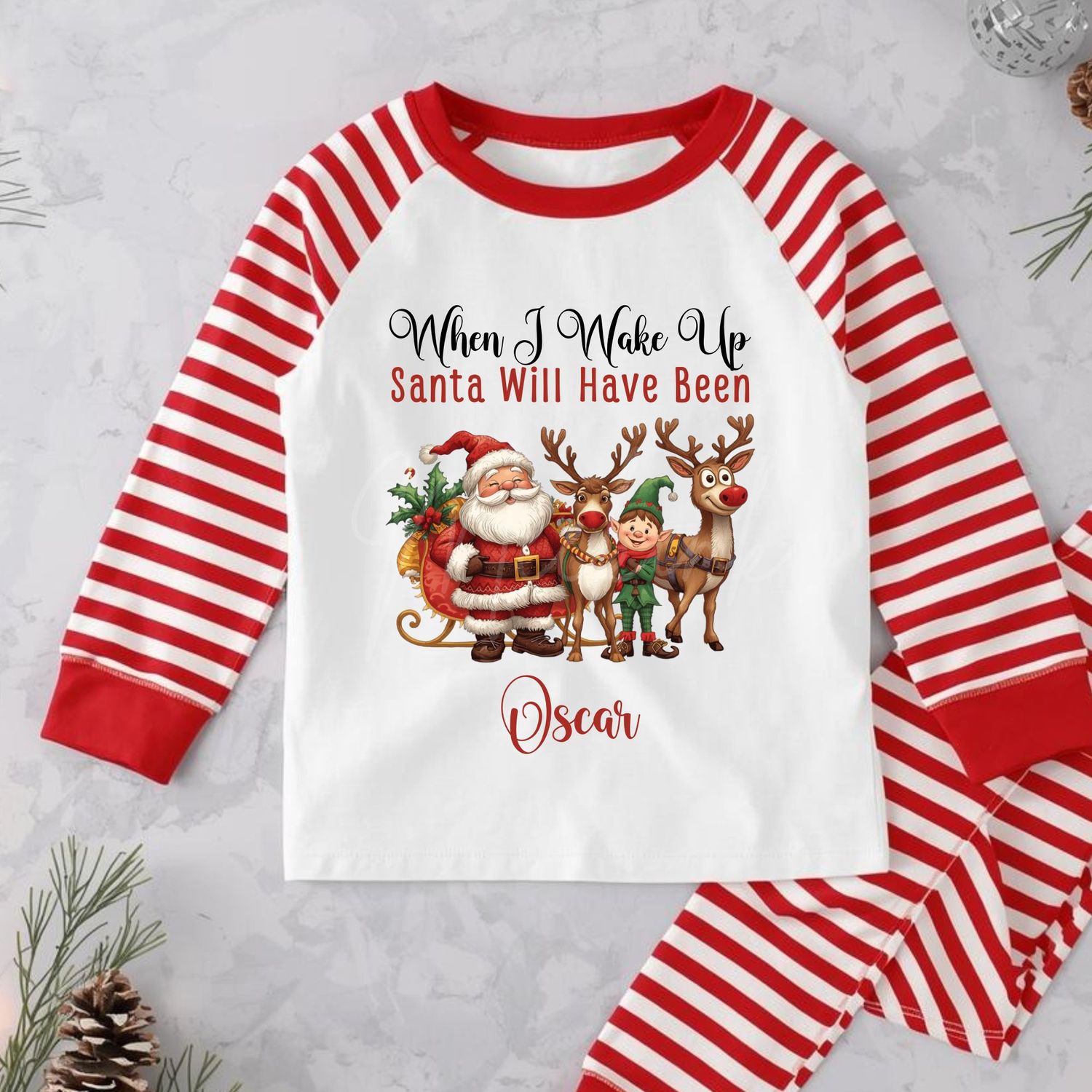 Santa &amp; Friends When I Wake Up DTF Decal
