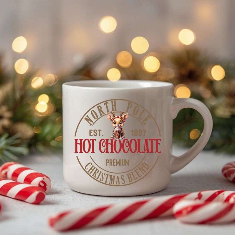 Hot Choccy Reindeer UVDTF Decal