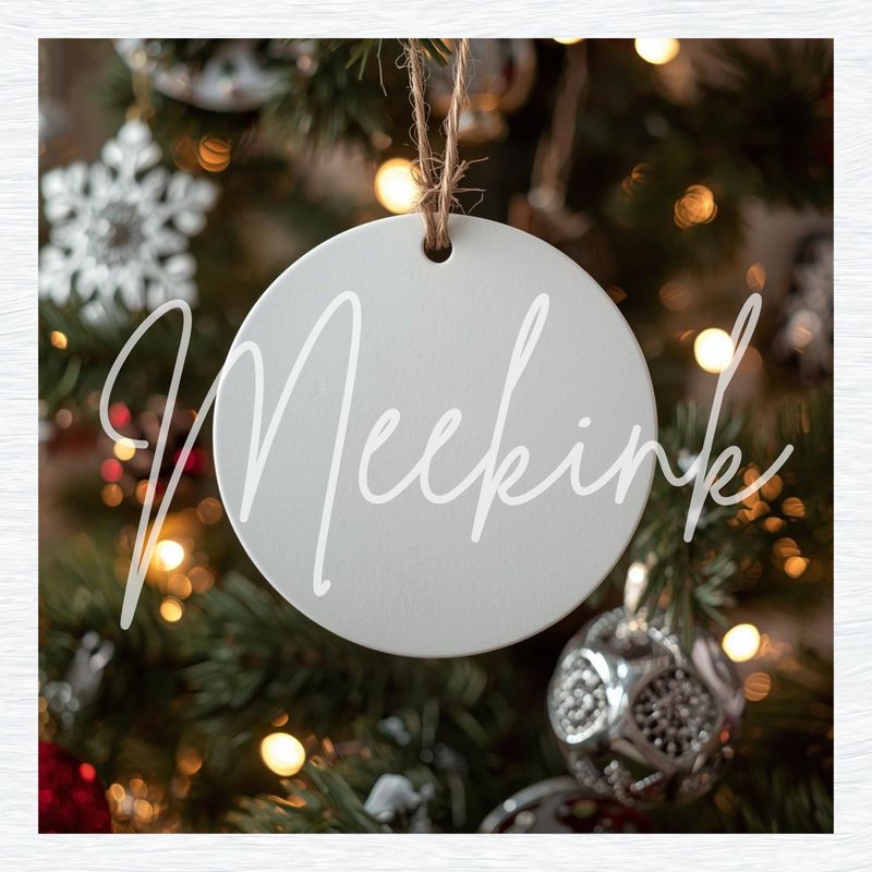 White Circle Bauble Mock Up
