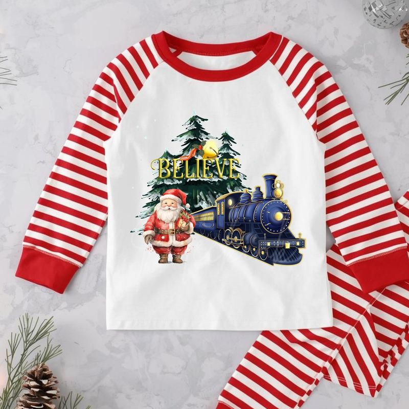 Blue Train Believe Santa Decal DTF