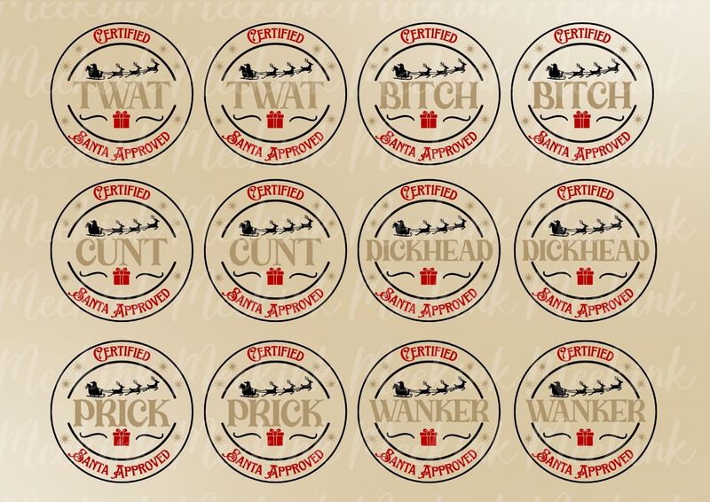 Certified Sweary Sheet UVDTF or DTF Decals