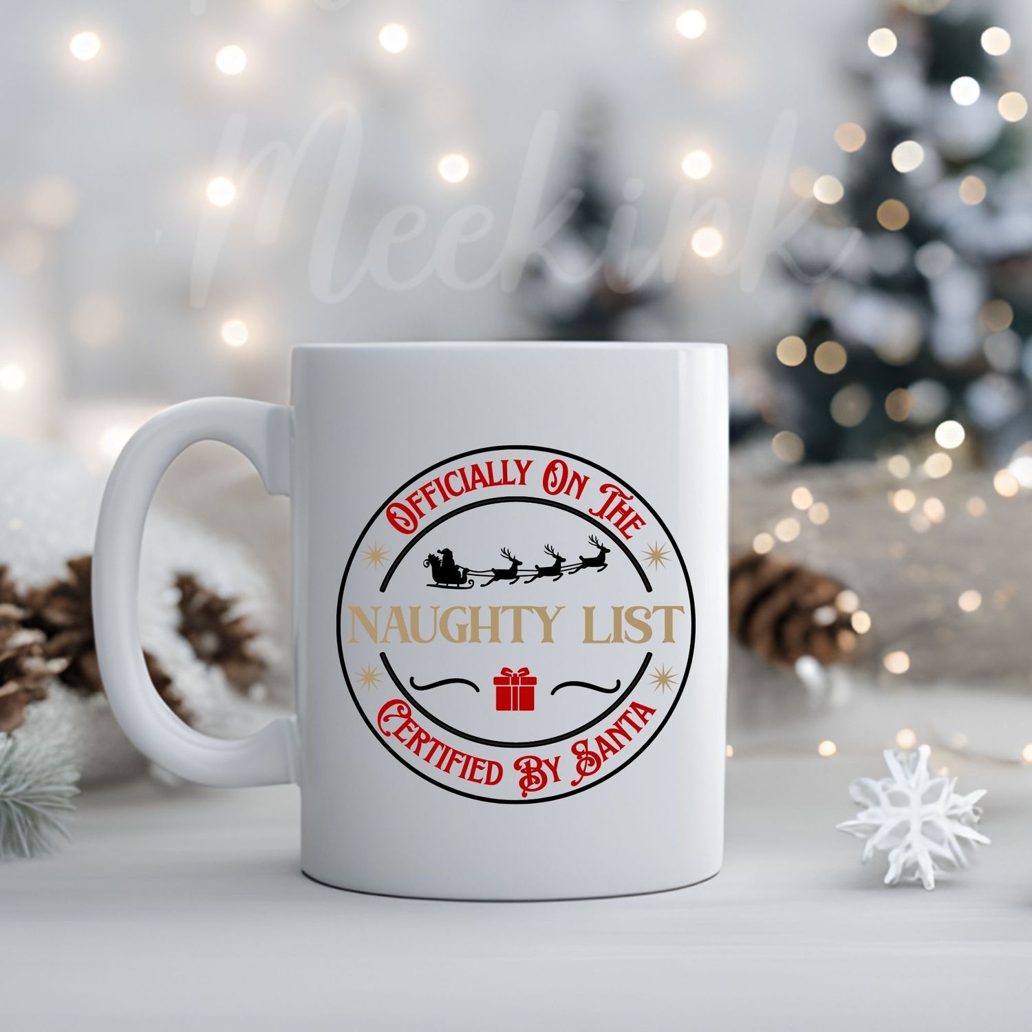 Naughty List Approved UVDTF or DTF Decal