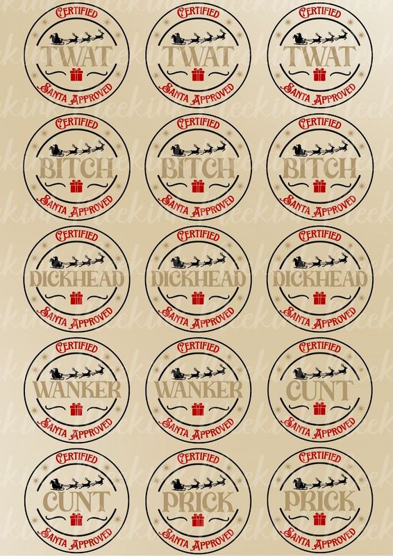 Certified Sweary A3 Sheet UVDTF Decals