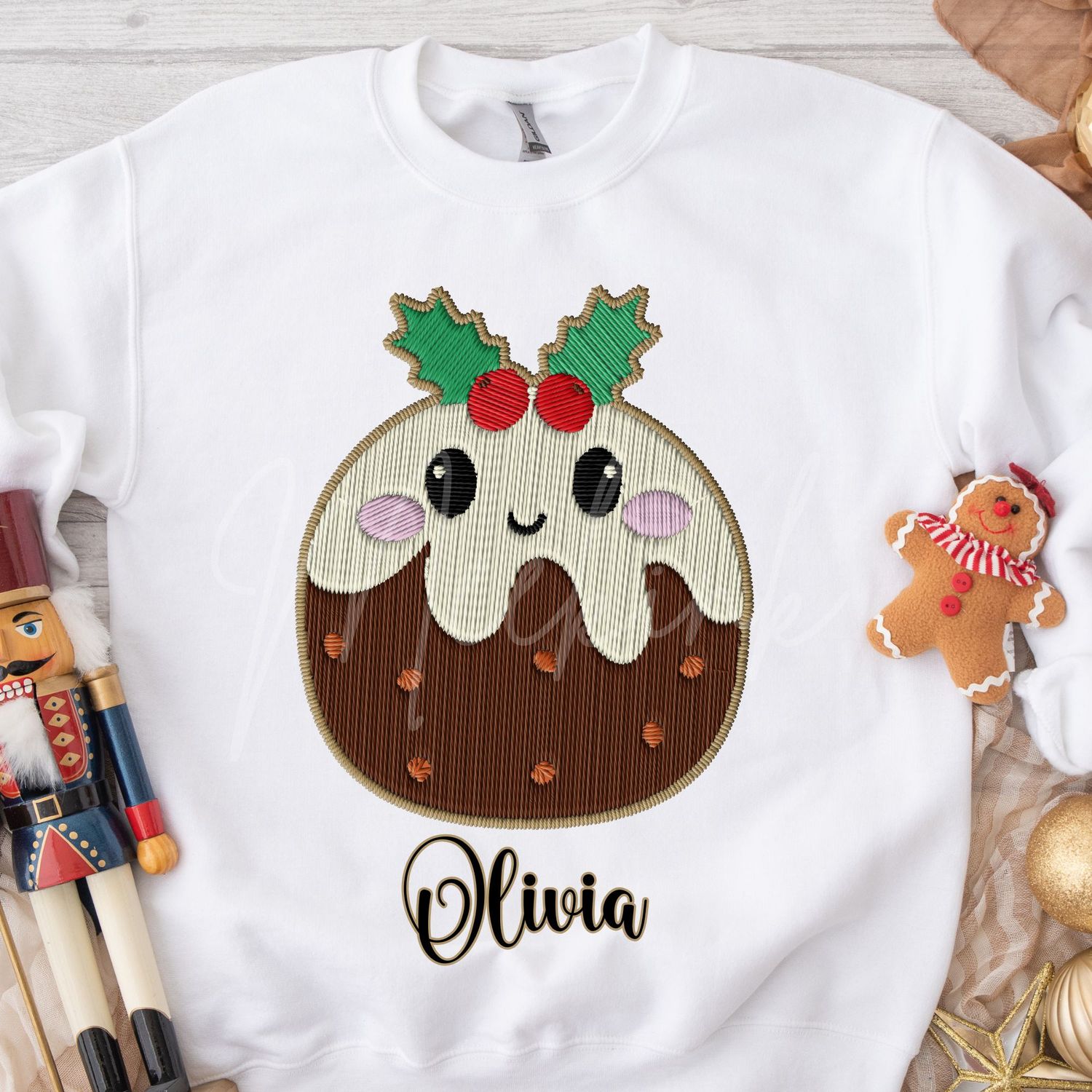Christmas Pudding Cheeks DTF Decal