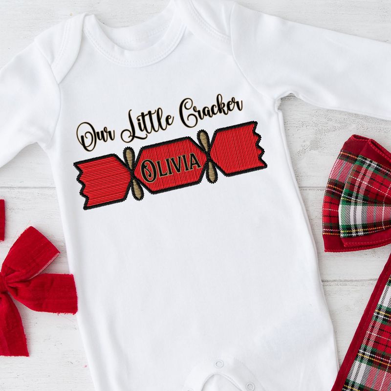 Faux Our Little Cracker Red DTF Decal