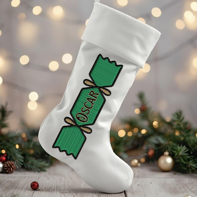 Green Cracker Faux Personalised DTF Decal