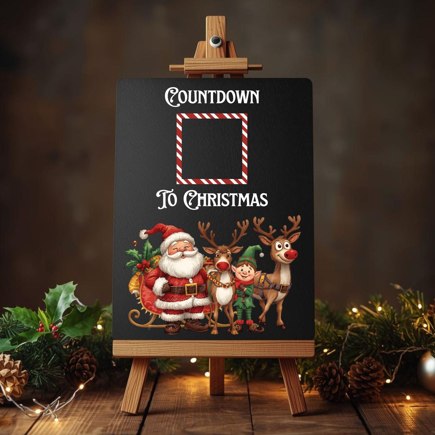 Countdown To Christmas Design 1 UVDTF or DTF Decal