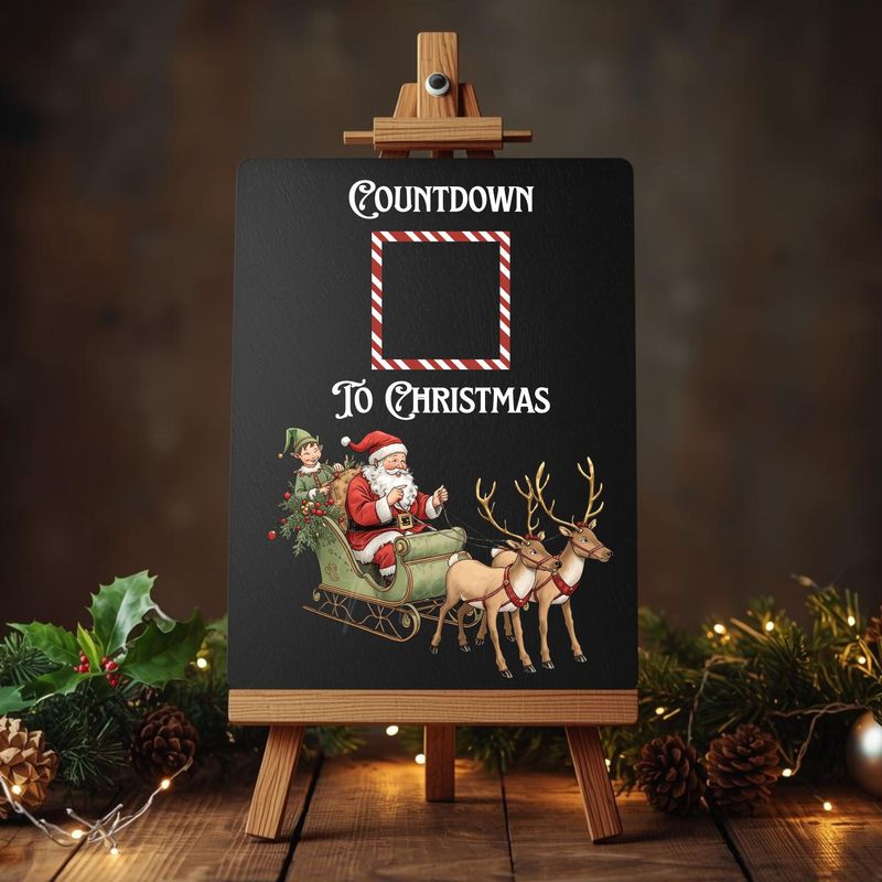 Countdown To Christmas Design 2 UVDTF or DTF Decal