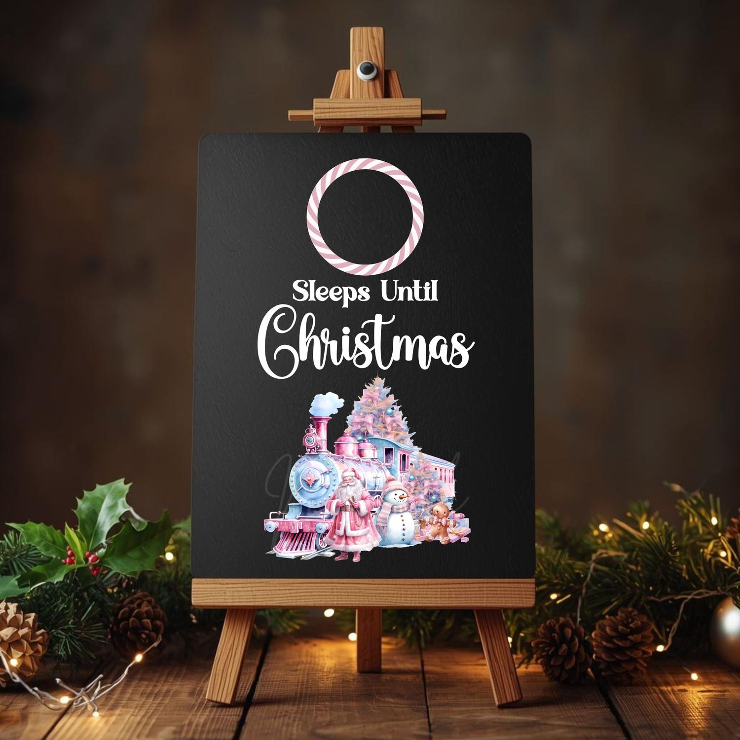 Countdown To Christmas Design 3 UVDTF or DTF Decal