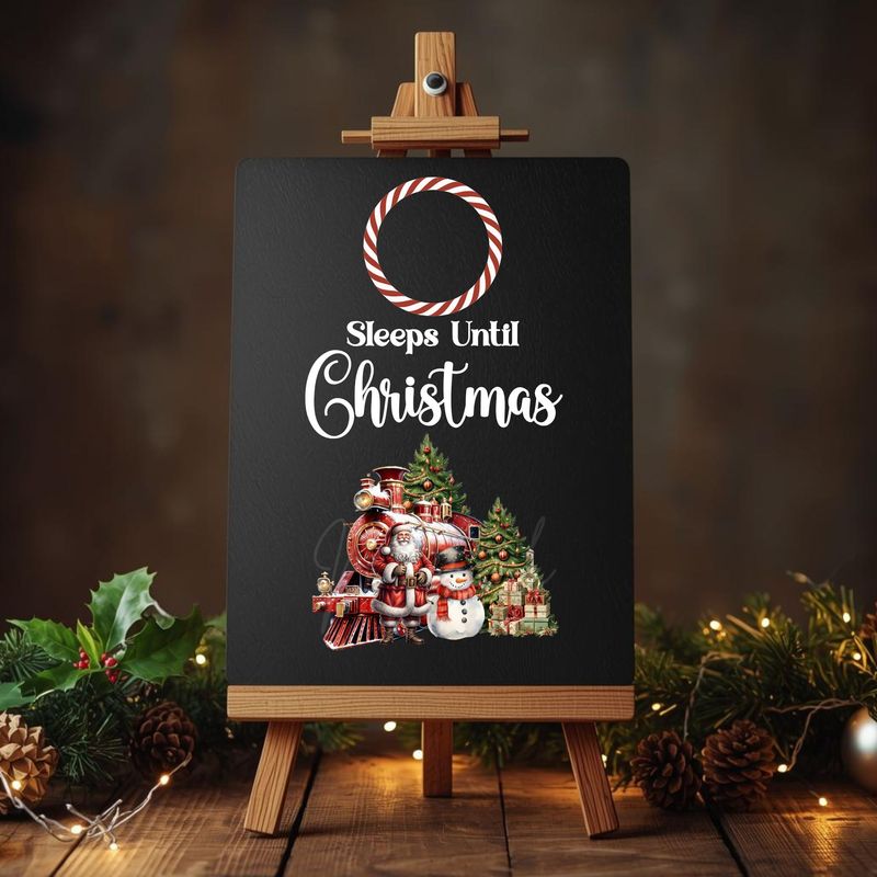 Countdown To Christmas Design 4 UVDTF or DTF Decal