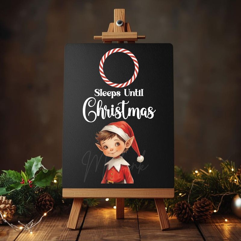 Countdown To Christmas Design 5 UVDTF or DTF Decal