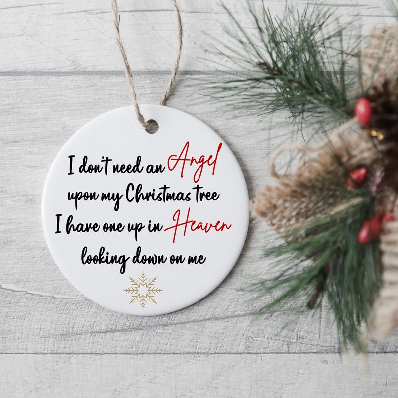 Angel Christmas Tree Memorial UVDTF or DTF Decal