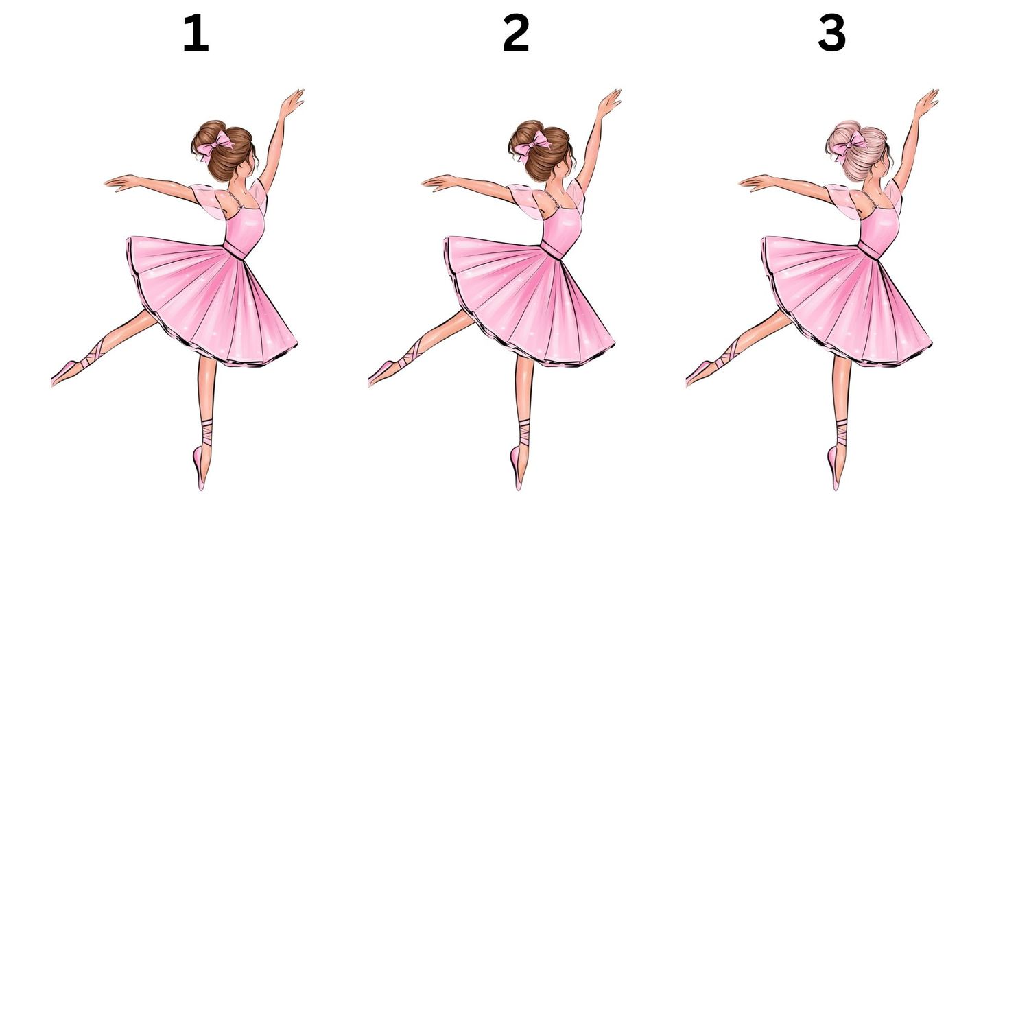 Pink Ballerina Christmas Tree DTF Decal